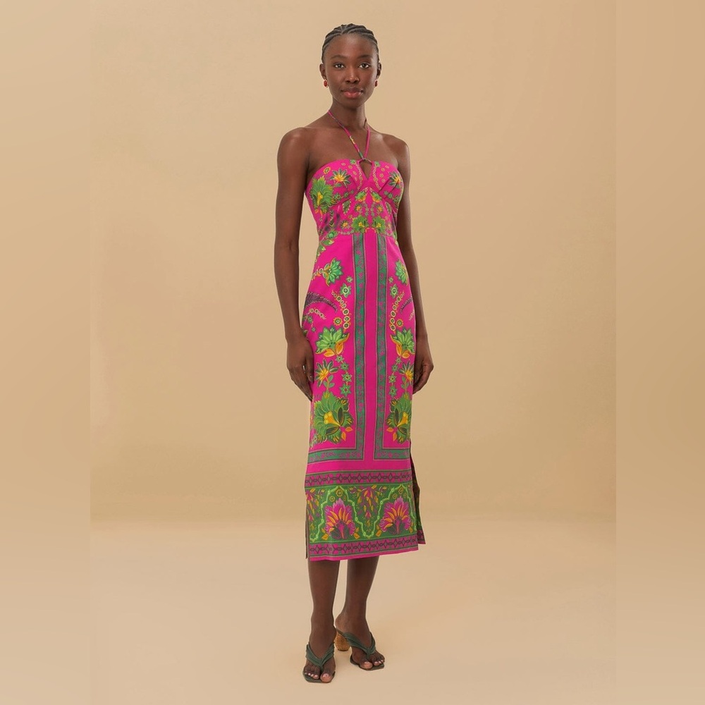Farm Rio Ana Tapestry Midi Dress - Picture 2 of 16